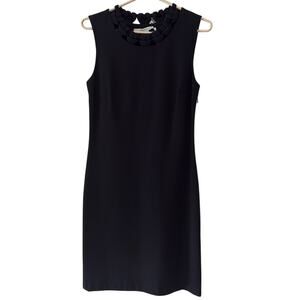 Diane Von Furstenberg Black Sheath Midi Dress